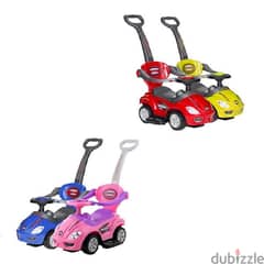 3-in-1 Kids Push and Pedal Ride On