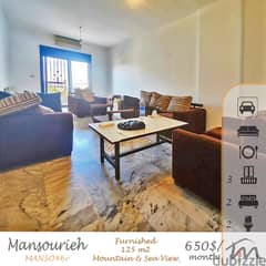 Mansourieh | Furnished 125m² Apartment | 3 Balconies | Open View 0