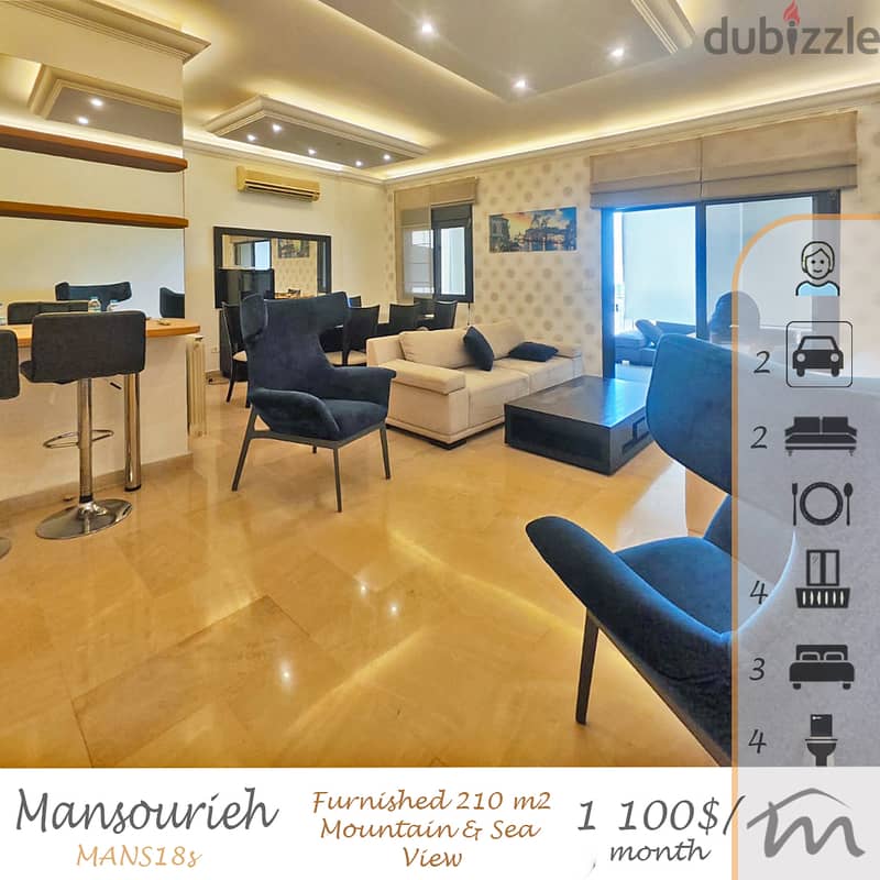 Mansourieh | Signature | High End Furnished 210m² Apartment | OpenView 0