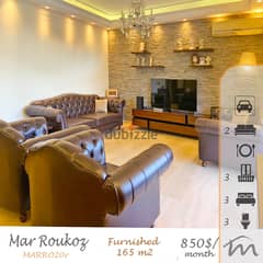 Mansourieh | Furnished/Equipped 165m² Apartment | 3 Balconies 0