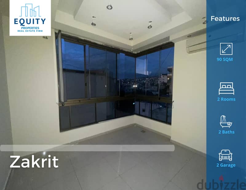 90 SQM Aparmtent For Rent In Zakrit شقة للايجار في زكريت #CH97346 0