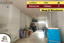 Dekweneh 145m2 | Shop & Warehouse | Well maintained | AA AMK | 0