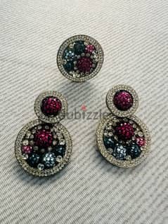 set swarovski ring and earing 0