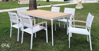 Outdoor Aluminum Dinning Table - طاولة سفرة المنيوم
