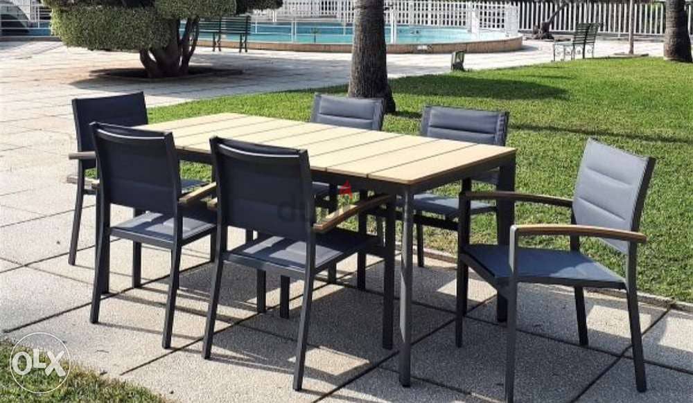 Outdoor Aluminum Dinning Table - طاولة سفرة المنيوم 1