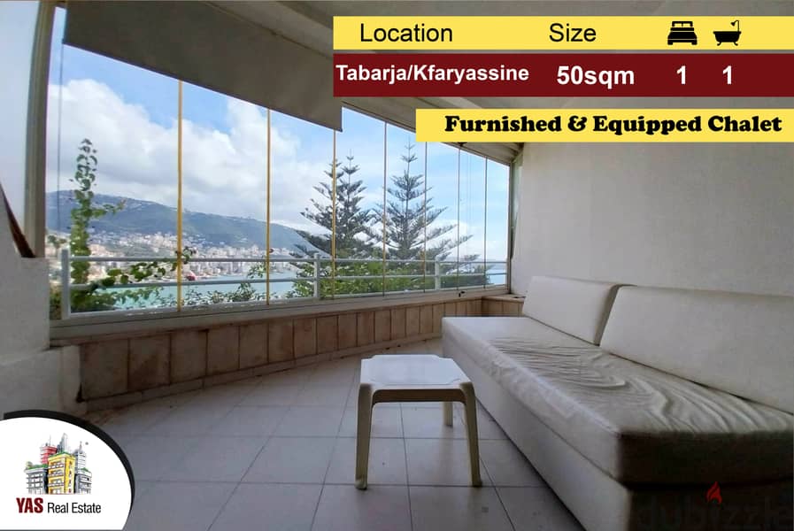 Tabarja/Kfaryassine 50m2 | Furnished Chalet | Partial View | IV WA | 0