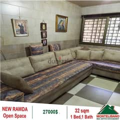 27000$!! Open Space Apartment for sale in New Rawda