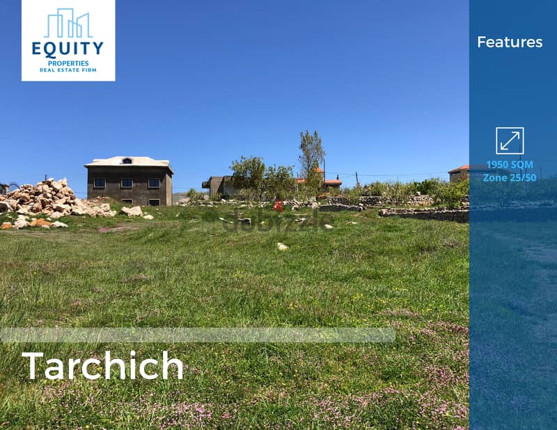 1950 SQM Land For Sale In Tarchich أرض للبيع في ترشيش #JZ97575 0