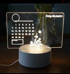 Creative LED Note Board Night Light USB Rewritable Message 0