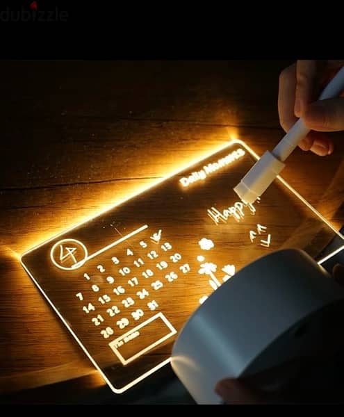 Creative LED Note Board Night Light USB Rewritable Message 1