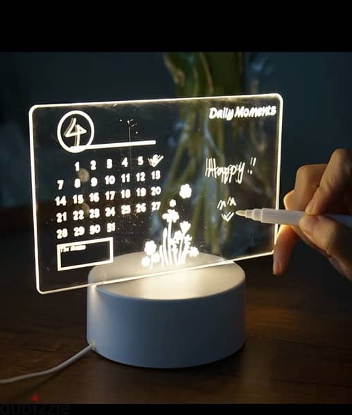 Creative LED Note Board Night Light USB Rewritable Message 2