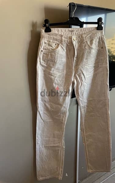 Pull&Bear Straight Fit Metallic Jeans 2