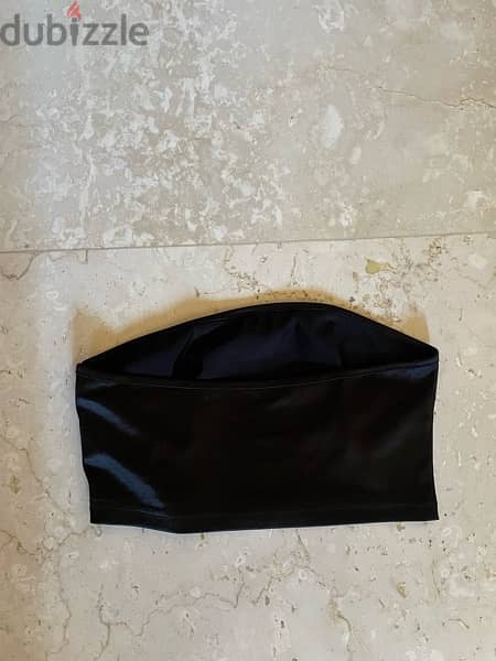 Shein Silk Black Bandeau 1