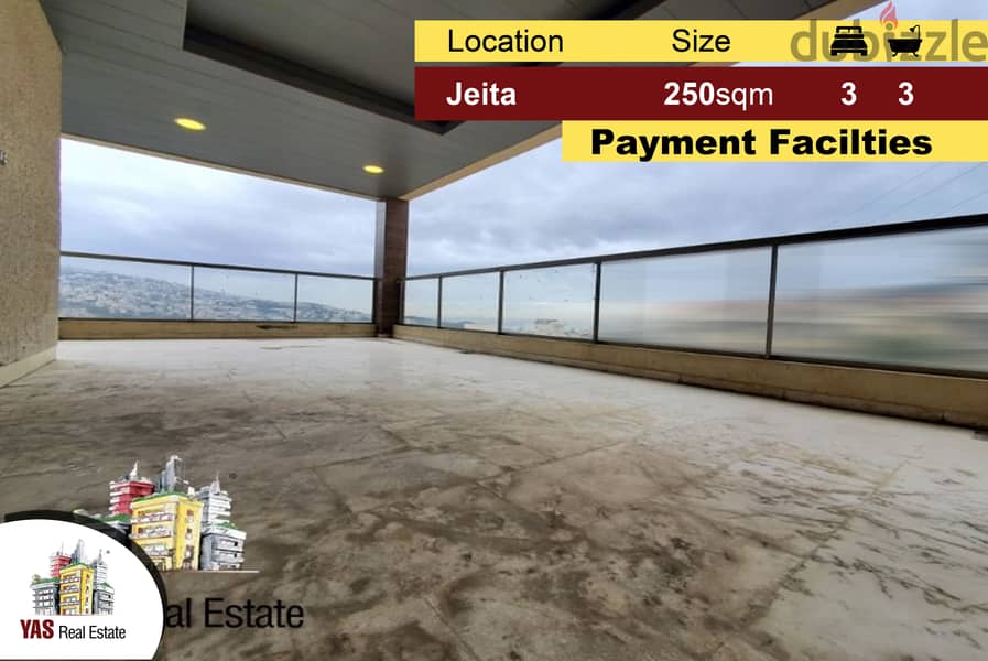 Jeita 250m2 | Brand New | Luxury | Panoramic View | Payment Facilties 0