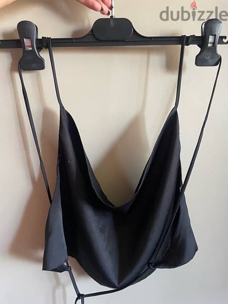 Black Satin Halter Top 0