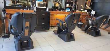 3  used chairs for a professional barbershop