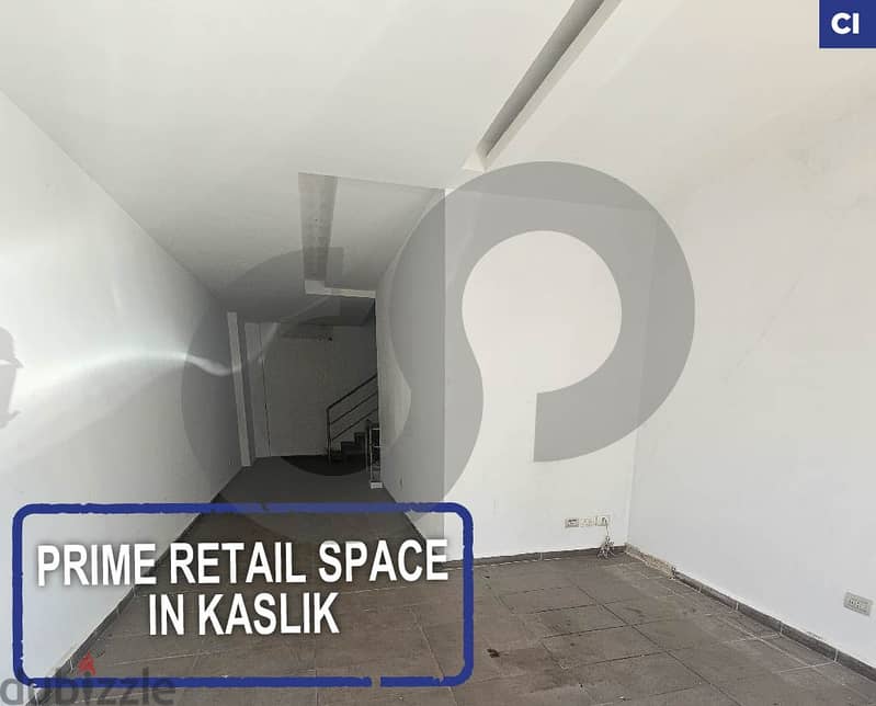 shop 160 sqm / kaslik / Rent/ الكسليك REF#CI112996 0