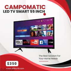 Campomatic led tv 55 Smart UHD 4K كفالة شركة 0