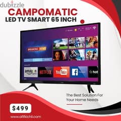 Campomatic led tv 65 Smart UHD 4K كفالة شركة