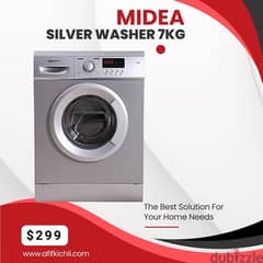 Midea 7kgs Silver كفالة شركة