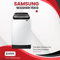 Samsung 15kgs Top Load Washer كفالة شركة 0