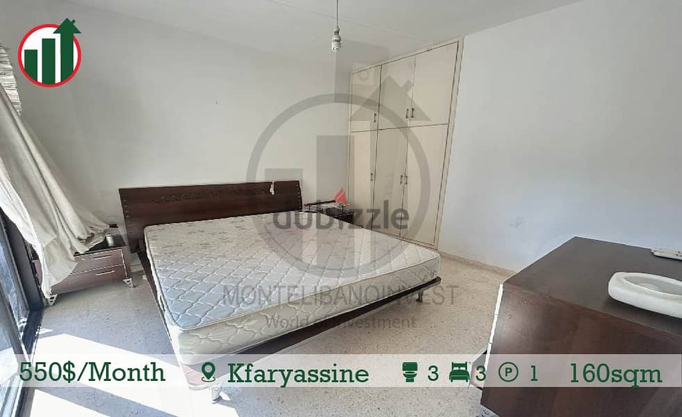 Fully Furnished Apartment for Rent in Kfaryassine !! 7