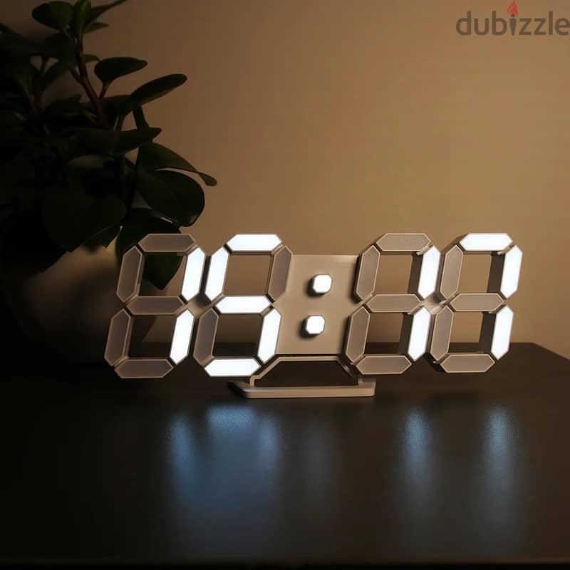 Digital 3D LED Numerals Time Clock 1