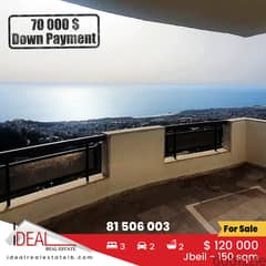 Apartment for sale in Jbeil 150 SQM ref#jh17378