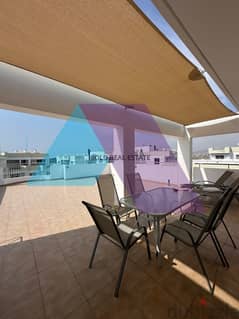 Furnished 75 m2 apartment+75m2 terrace and pool for sale in Larnaca