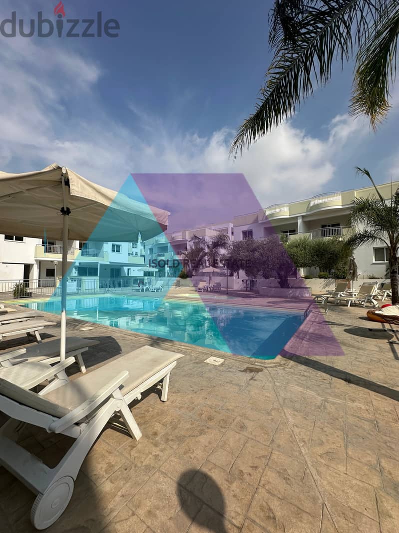 Furnished 75 m2 apartment+75m2 terrace and pool for sale in Larnaca 1