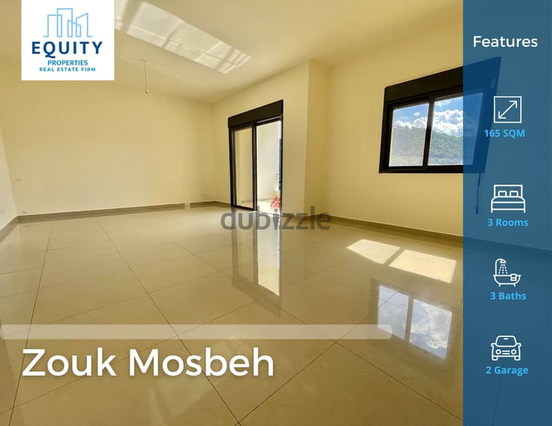 165 SQM Apartment For Rent In Zouk Mosbehشقة للايجار في زوق #RK98625 0