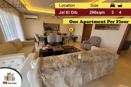 Jal El Dib 290m2 | Decorated | Calm Street | Prime Location | PA |