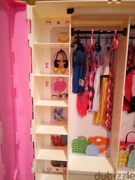 BARBIE CLOSET GBK11 Mattel 32×25Cm 2018 Great Toy+4 Clothes Hangers=35 3