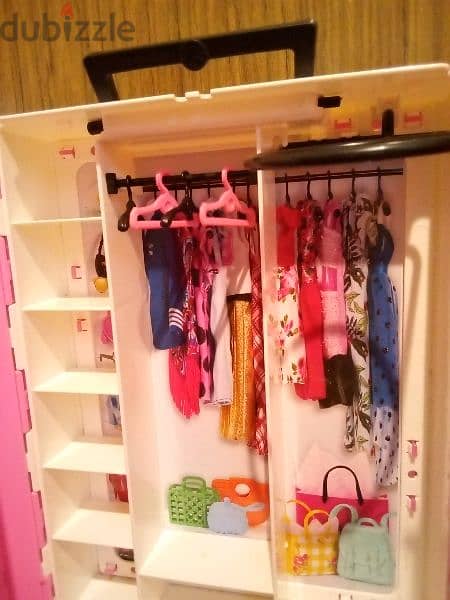 BARBIE CLOSET GBK11 Mattel 32×25Cm 2018 Great Toy+4 Clothes Hangers=35 5