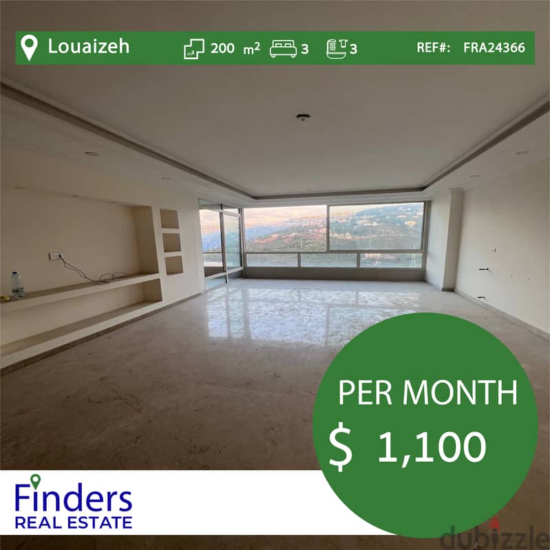 Apartment for rent in Louaizeh! شقة للإيجار في اللويزة 0