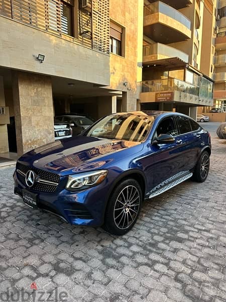 Mercedes GLC 300 coupe AMG-line 2018 blue on black (clean carfax) 1