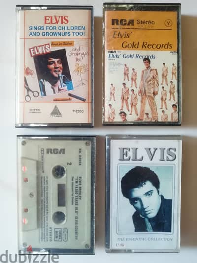 Elvis Presley 4 audio cassettes sold together for 12$