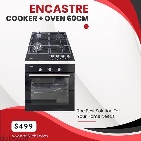 encastre gas oven+top 60/90cm كفالة شركة 1