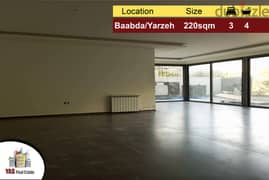 Baabda/Yarzeh 220m2 | 170m2 Terrace | Dead End Street | PA | 0