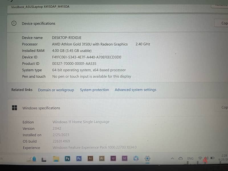 Asus laptop 3