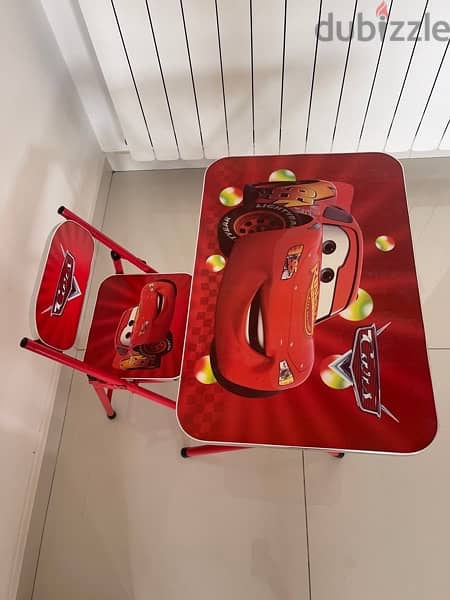 Kids Table and Chair - Mcqueen 0