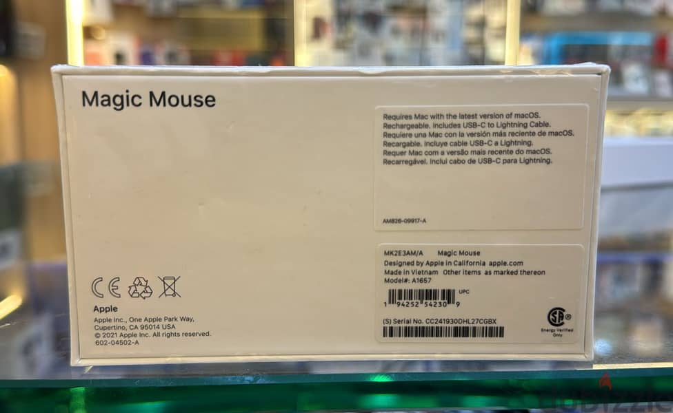 Apple Magic Mouse Multi-Touch surface Silver MK2e3 original & good of 1