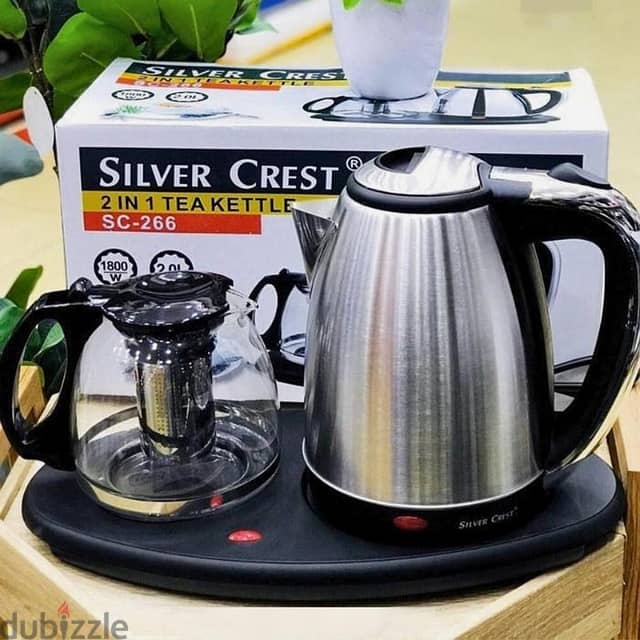 Silvercrest Electric Kettle – 2L, Glass Coffee Maker with 1.5L Teapot 2