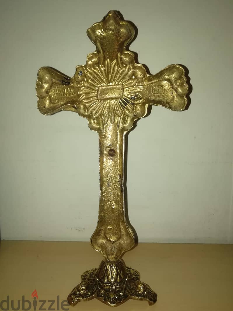 Brass cross with base 30*15 cm 1kg approx 1