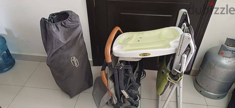 high chair + pouset + park bebe 7