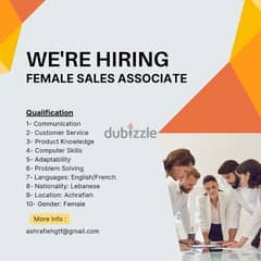 Female Sales Associate & Cashier