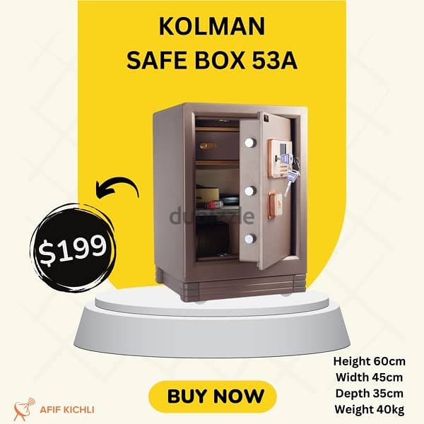 Kolman Safe Box all Sizes New 4