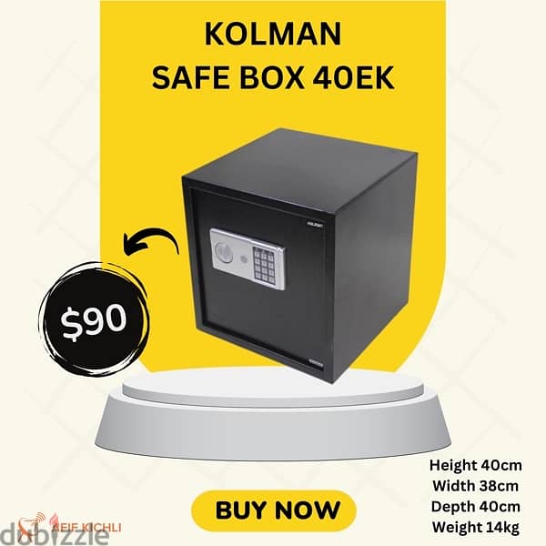 Kolman Safe Box all Sizes New 6