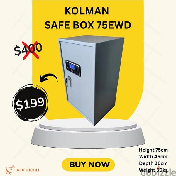 Kolman Safe Box all Sizes New 12