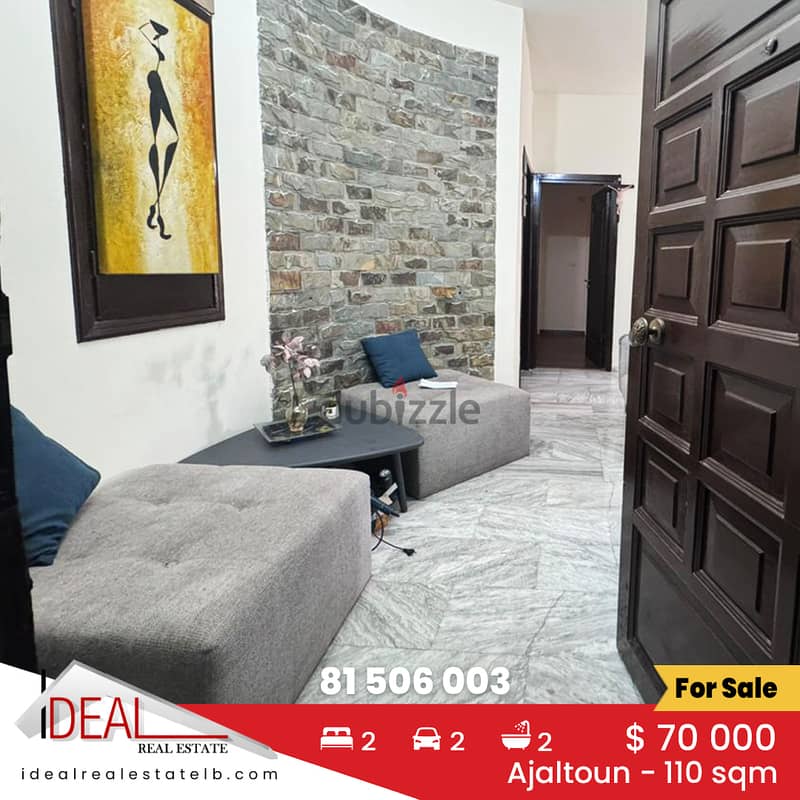 70 000 $ Apartment for sale in Ajaltoun 110 sqm REF#KZ230 0